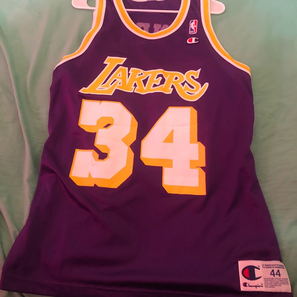 SHAQ O'NEAL CHAMPION JERSEY LA LAKERS SZ 44